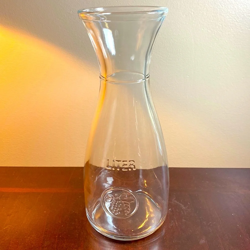 Vintage Stylesetter One Liter Glass Wine Water Carafe Decanter